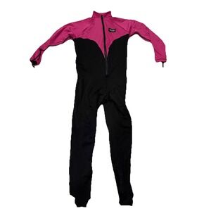 Aeroskin California Wetsuit Womens Size Medium Shiny Bright Pink Black Pull On
